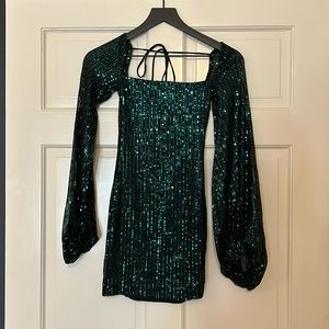 Lucy in the Sky emerald sequin party dress ((XXS)